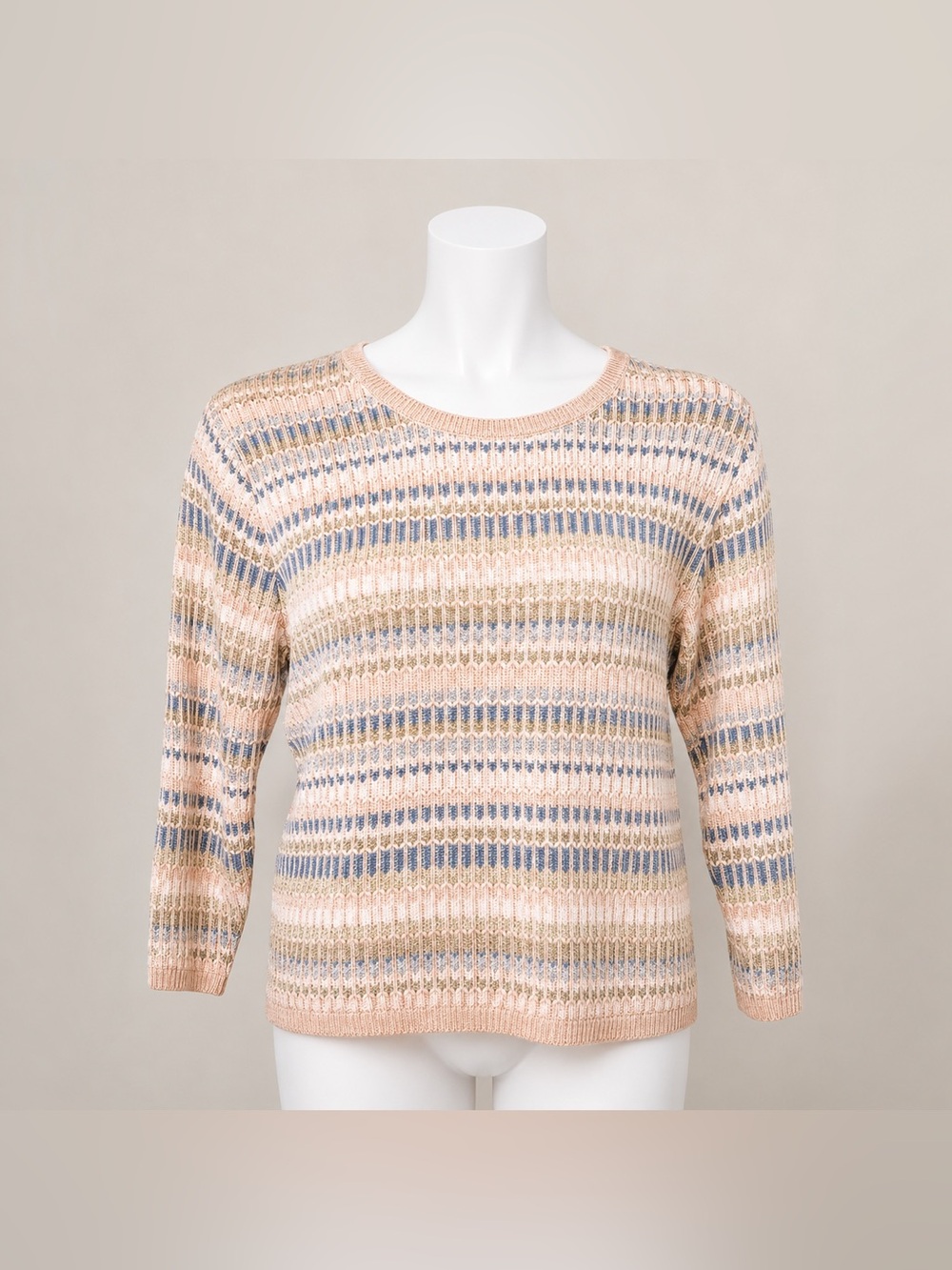 Alfred Dunner Pastel Textured Knit Sweater – Size XL